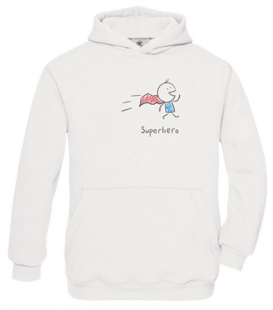 SUPERHERO ! Hoodie Sweatshirt mit Kapuze, T-Shirt oder Strampler Gr. 116 128 140 152 164 cm