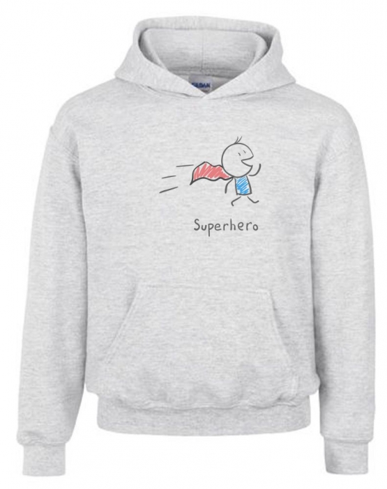 SUPERHERO ! Hoodie Sweatshirt mit Kapuze, T-Shirt oder Strampler Gr. 116 128 140 152 164 cm