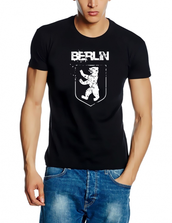 BERLIN T-Shirt oder Sweatshirt Hoodie mit Kapuze schwarz oliv blau Berliner Bär Vintage S M L XL XXL 3XL 4 XL 5XL