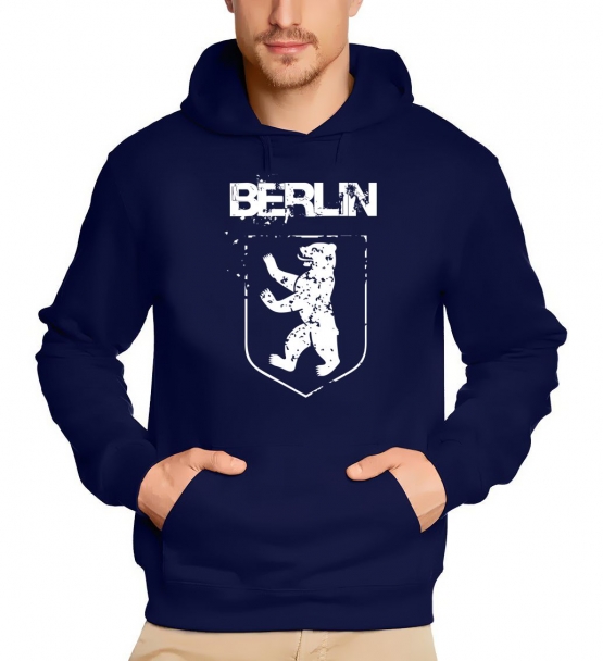 BERLIN T-Shirt oder Sweatshirt Hoodie mit Kapuze schwarz oliv blau Berliner Bär Vintage S M L XL XXL 3XL 4 XL 5XL