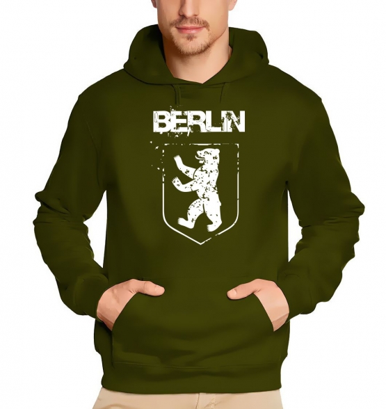 BERLIN T-Shirt oder Sweatshirt Hoodie mit Kapuze schwarz oliv blau Berliner Bär Vintage S M L XL XXL 3XL 4 XL 5XL