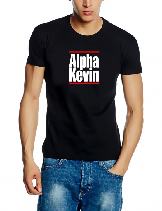 Alpha Kevin schwarz oder dunkelblau Hoodie Sweatshirt mit Kapuze oder T-Shirt Gr. S M L XL XXL 3XL und Kinder 152 164 cm