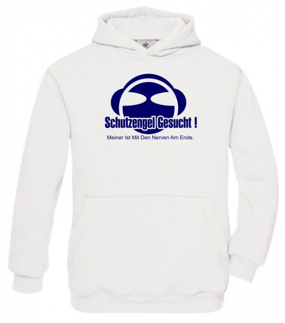 SCHUTZENGEL GESUCHT ! MEINER IST MIT DEN NERVEN AM ENDE. Hoodie Sweatshirt mit Kapuze Gr. 116 128 140 152 164 cm