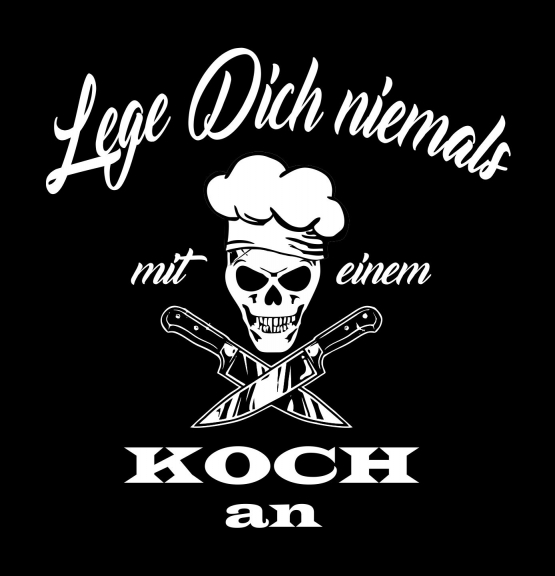 LEGE DICH NIEMALS MIT EINEM KOCH AN !  KOCHJACKE GUSTAV schwarz, weiss Gr. 44 46 48 50 52 54 56 58 60 62 64 66