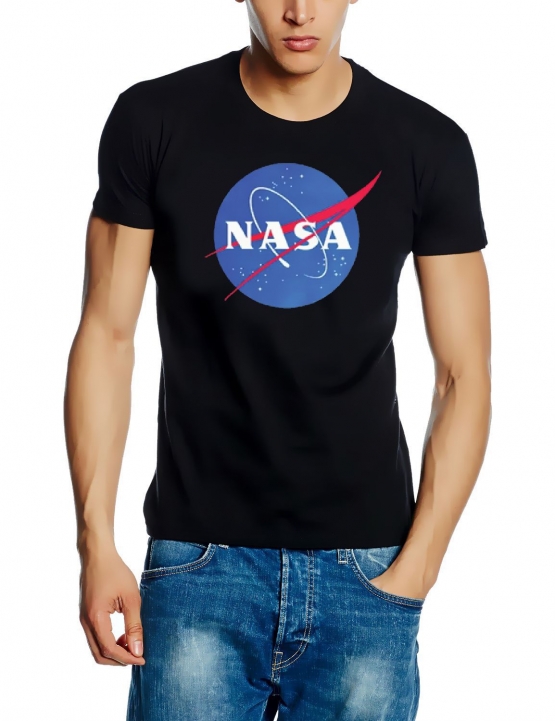 NASA Logo ORIGINAL  T-Shirt Schwarz Gr. S M L XL 2XL