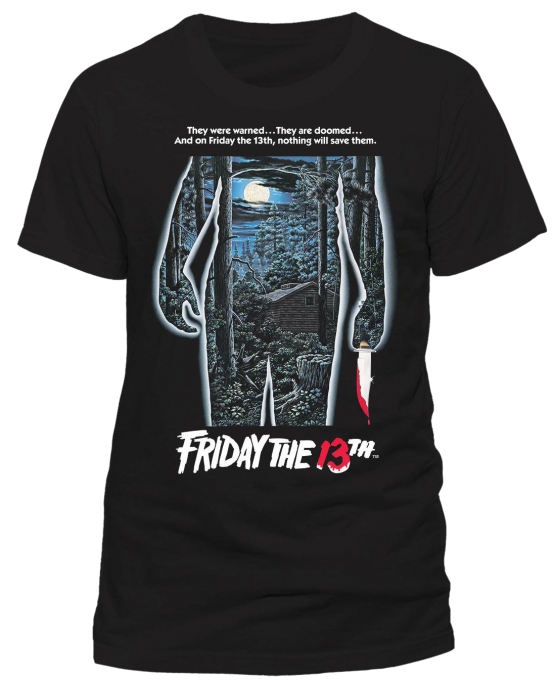 FRIDAY 13TH MOVIE SHEET ! ORIGINAL T-Shirt schwarz Grössen S M L XL 2XL Freitag der 13.