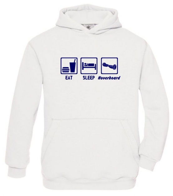 EAT SLEEP HOVERBOARD ! Hoodie Sweatshirt mit Kapuze Gr. 116 128 140 152 164 cm E-Scooter