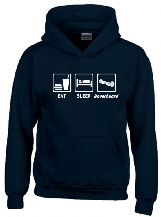 EAT SLEEP HOVERBOARD ! Hoodie Sweatshirt mit Kapuze Gr. 116 128 140 152 164 cm E-Scooter