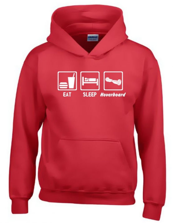 EAT SLEEP HOVERBOARD ! Hoodie Sweatshirt mit Kapuze Gr. 116 128 140 152 164 cm E-Scooter