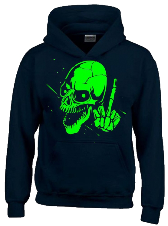 SKULL FF ! Hoodie Sweatshirt mit Kapuze Gr. 116 128 140 152 164 cm E-Scooter