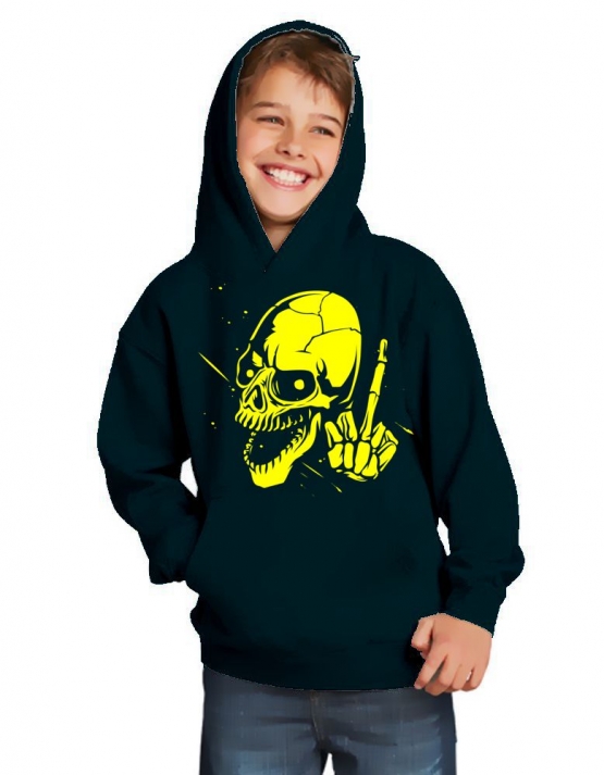 SKULL FF ! Hoodie Sweatshirt mit Kapuze Gr. 116 128 140 152 164 cm E-Scooter