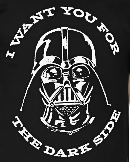 STAR WARS SITH VADER LOGO I want you for the Darkside ORIGINAL Schwarz Grössen S M L XL 2XL