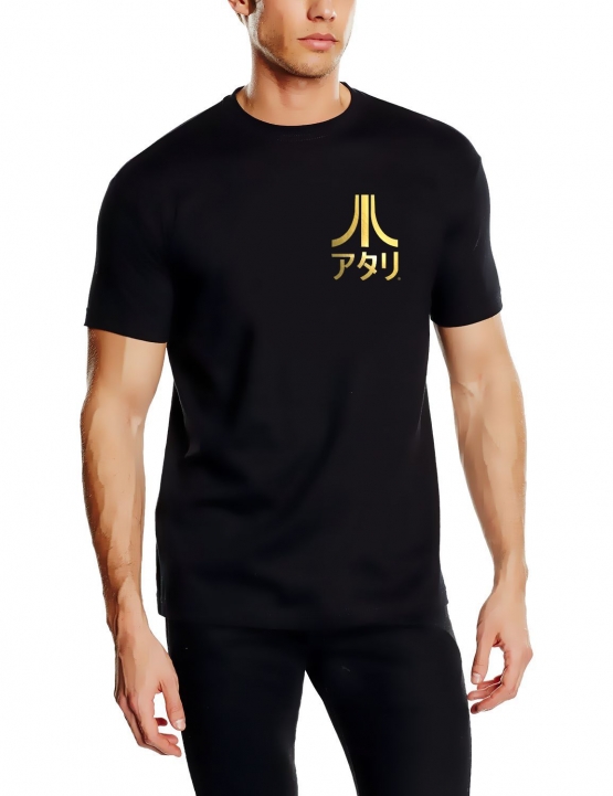 ATARI Japan Gold ORIGINAL  T-Shirt Schwarz Gr. S M L XL 2XL Druck vorne + hinten