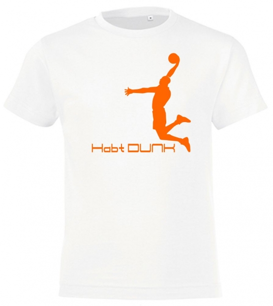 Habt DUNK Basketball Slam Dunkin Kinder T-Shirt Kids Gr.128 - 164 cm