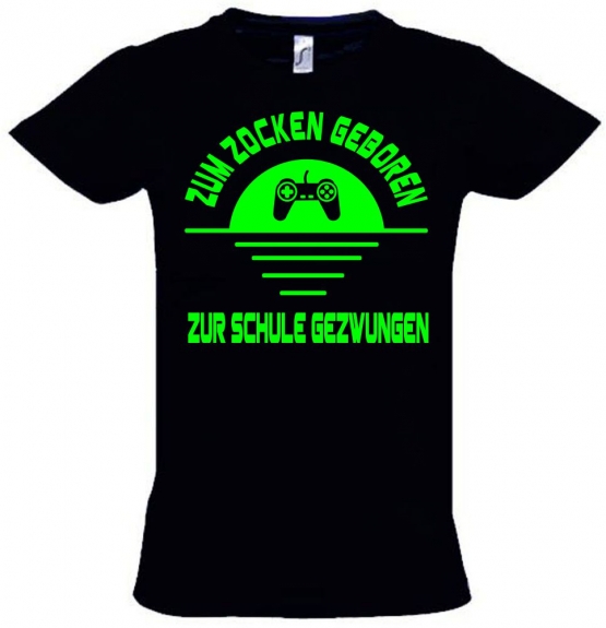 ZUM ZOCKEN GEBOREN - ZUR SCHULE GEZWUNGEN ! T-Shirt Gr. 116 128 140 152 164 cm