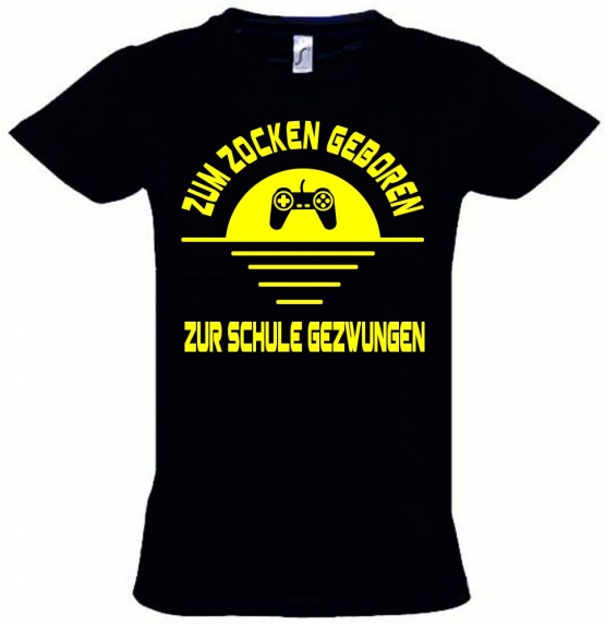 ZUM ZOCKEN GEBOREN - ZUR SCHULE GEZWUNGEN ! T-Shirt Gr. 116 128 140 152 164 cm