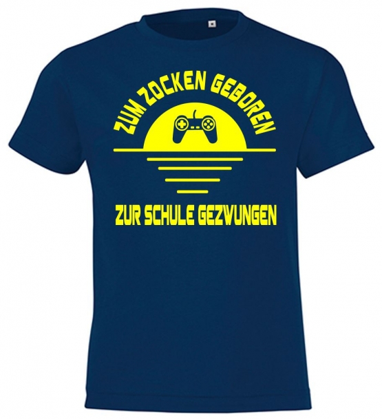 ZUM ZOCKEN GEBOREN - ZUR SCHULE GEZWUNGEN ! T-Shirt Gr. 116 128 140 152 164 cm