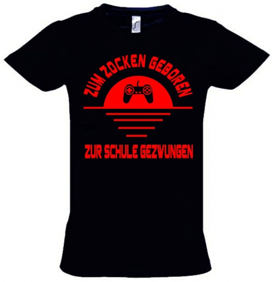 ZUM ZOCKEN GEBOREN - ZUR SCHULE GEZWUNGEN ! T-Shirt Gr. 116 128 140 152 164 cm