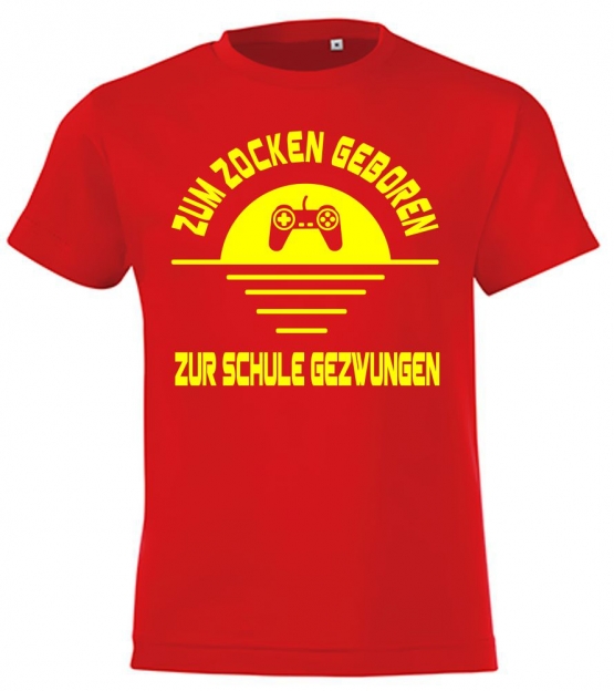 ZUM ZOCKEN GEBOREN - ZUR SCHULE GEZWUNGEN ! T-Shirt Gr. 116 128 140 152 164 cm