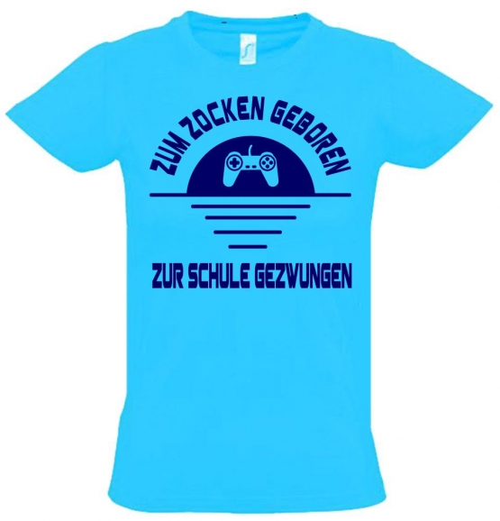 ZUM ZOCKEN GEBOREN - ZUR SCHULE GEZWUNGEN ! T-Shirt Gr. 116 128 140 152 164 cm