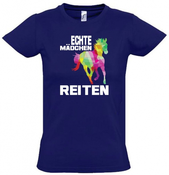 ECHTE MÄDCHEN REITEN ! Hoodie Sweatshirt mit Kapuze Gr. 116 128 140 152 164 cm Reiten Pferde