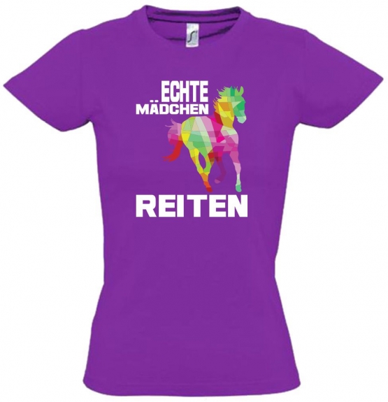 ECHTE MÄDCHEN REITEN ! Hoodie Sweatshirt mit Kapuze Gr. 116 128 140 152 164 cm Reiten Pferde