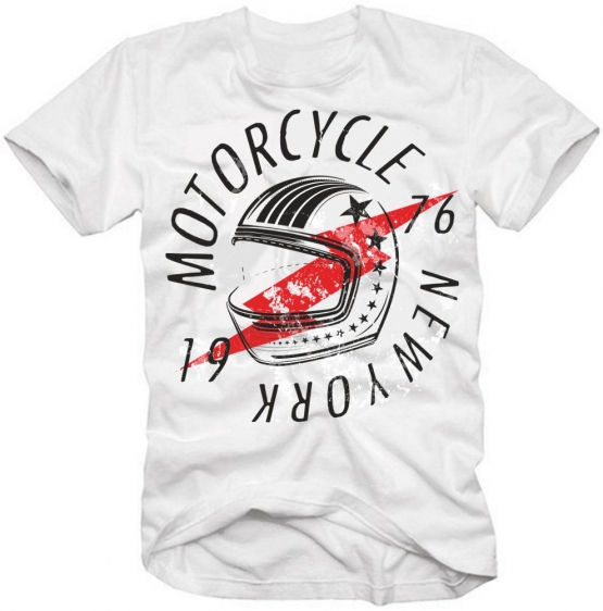 MOTORCYCLE 1976 New York Logo T-Shirt S M L XL 2XL 3XL