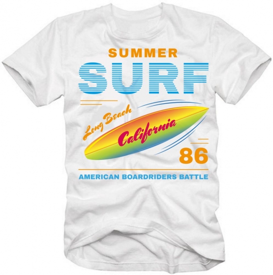 SUMMERSURF Bordriders Battle Longbeach California Logo T-Shirt S M L XL 2XL 3XL