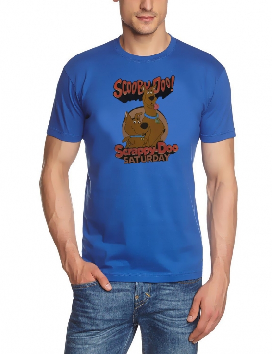 SCOOBY DOO SATURDAY Scooby and Scarppy ORIGINAL Blau Grössen S M L XL