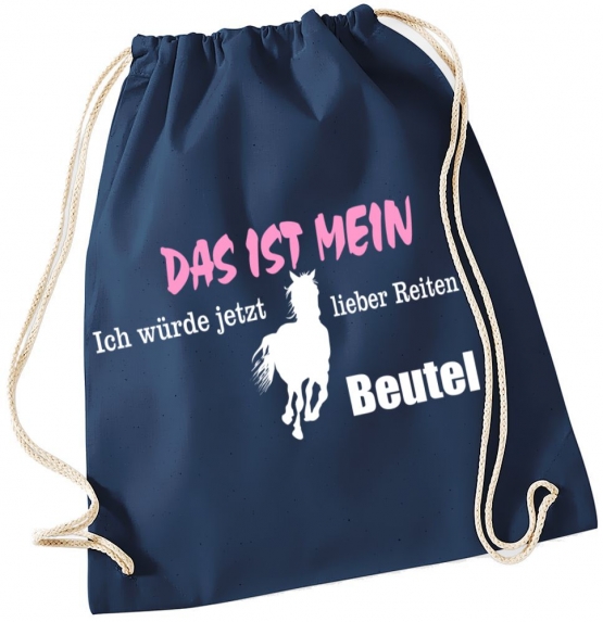 Das ist mein ich würde jetzt lieber Reiten Beutel ! Turnbeutel Schwarz