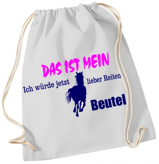 Das ist mein ich würde jetzt lieber Reiten Beutel ! Turnbeutel Schwarz