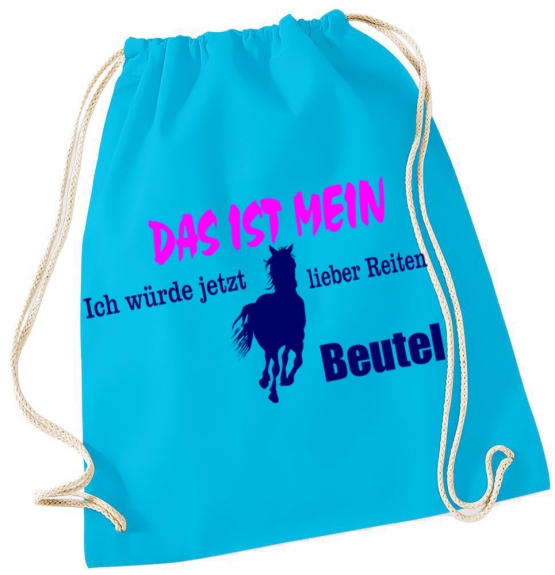 Das ist mein ich würde jetzt lieber Reiten Beutel ! Turnbeutel Schwarz