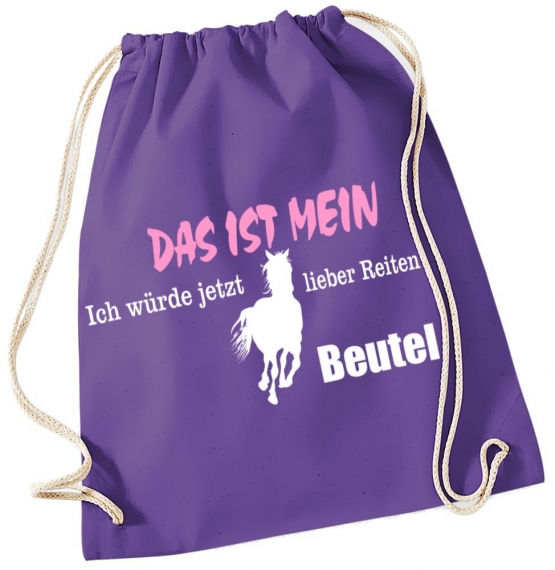 Das ist mein ich würde jetzt lieber Reiten Beutel ! Turnbeutel Schwarz