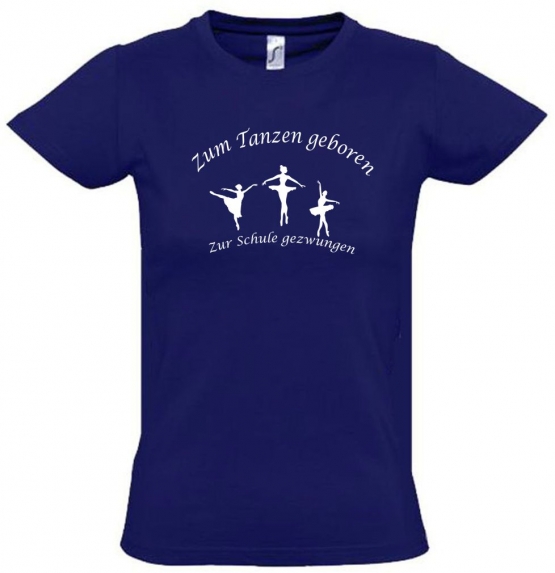 Zum Tanzen geboren - Zur Schule gezwungen ! Hoodie Sweatshirt mit Kapuze Gr. 116 128 140 152 164 Ballet Jazzdance