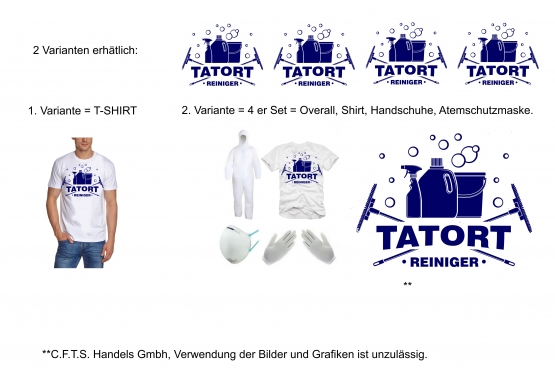 TATORTREINIGER Neu  Kostüm 1 - 4 Teile  Gr.S M L XL XXL 3XL 4XL 5XL