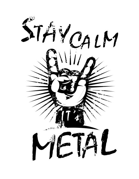 Stay Calm - its METAL !   T-Shirt oder Hoodie SCHWARZ S M L XL 2XL 3XL 4XL 5XL