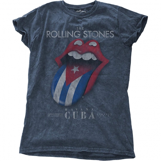 ROLLING STONES HAVANA Cuba  Damen T-Shirt  vintage Blau S M L XL 2XL