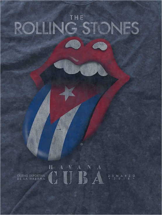 ROLLING STONES HAVANA Cuba  Damen T-Shirt  vintage Blau S M L XL 2XL