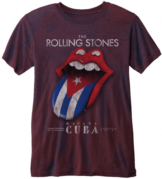 ROLLING STONES HAVANA Cuba  Herren T-Shirt  vintage Rot S M L XL 2XL