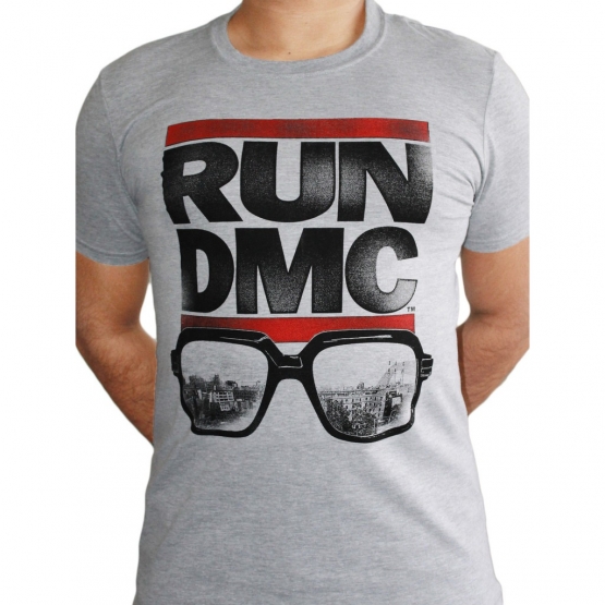 Run DMC NYC Sunglasses  Herren T-Shirt  Grau S M L XL 2XL