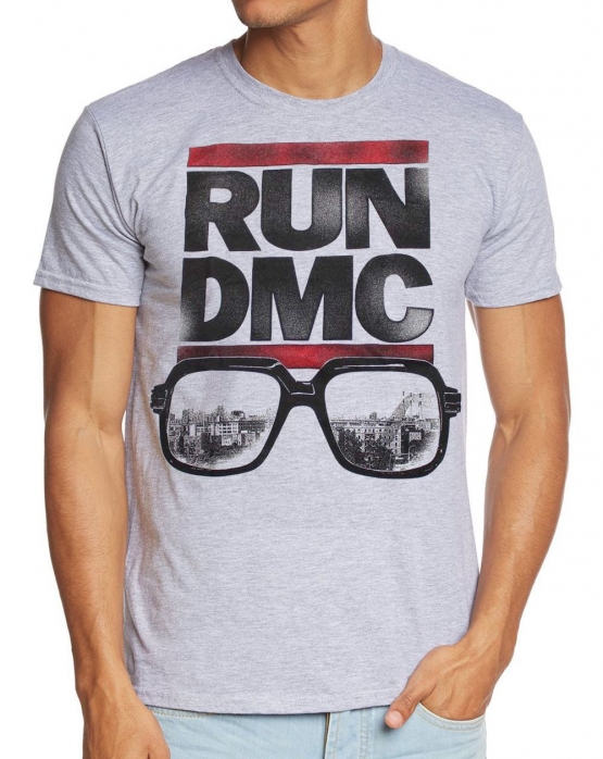 Run DMC NYC Sunglasses  Herren T-Shirt  Grau S M L XL 2XL