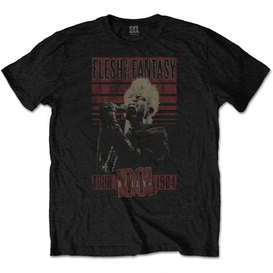 Billy Idol 1984 Flesh for Fantasy original Herren T-Shirt  Schwarz S M L XL 2XL