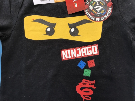 NINJAGO LEGO Ninja Langarm T-Shirt Original Schwarz 4 6 8 10 Jahre 104 116 128 140 cm