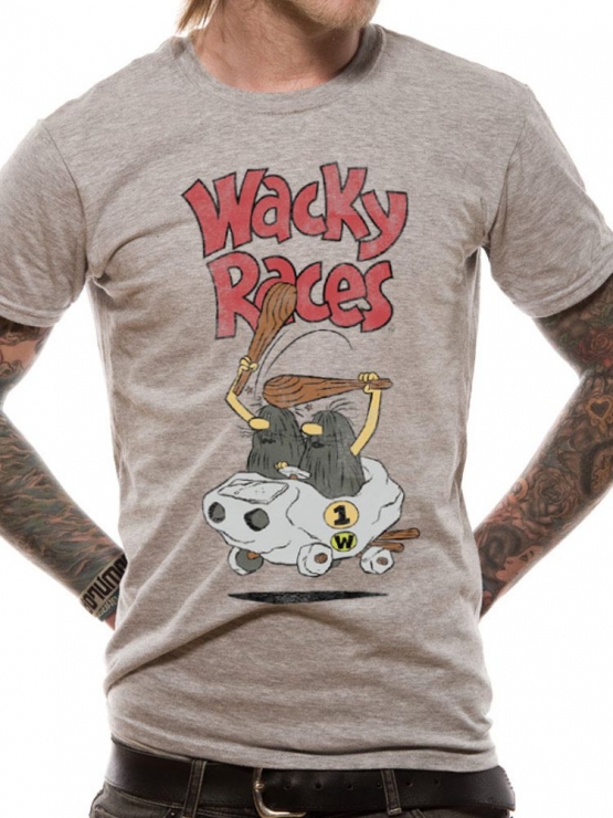 Wacky Races original Herren T-Shirt  Grau BOULDER CAR S M L XL 2XL