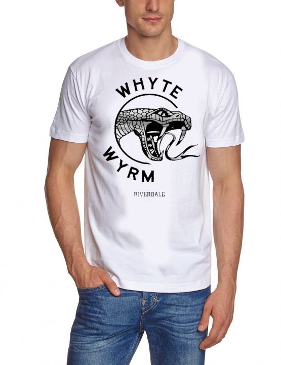 WHITE WYRM - RIVERDALE original Herren T-Shirt  Weiß  S M L XL 2XL