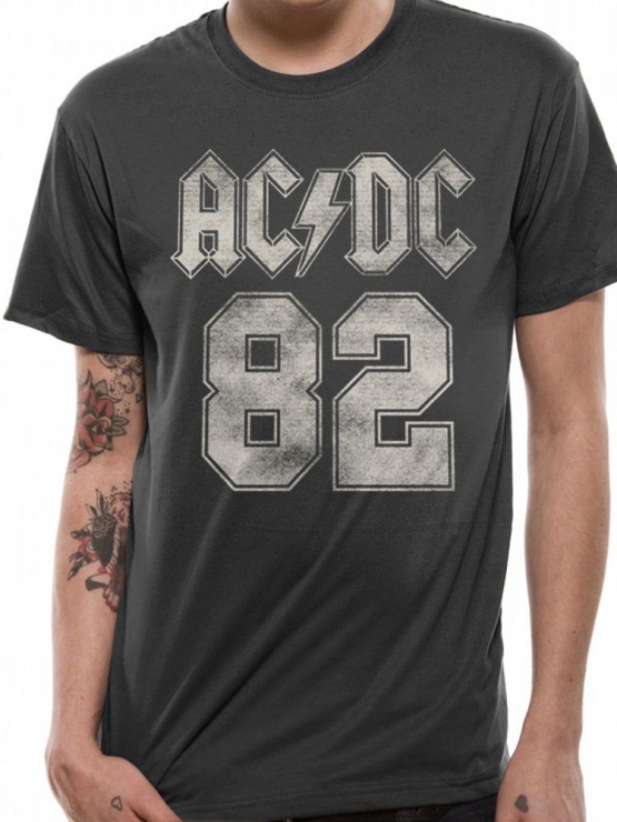 AC/DC College 82 original Herren T-Shirt  Grau S M L XL 2XL