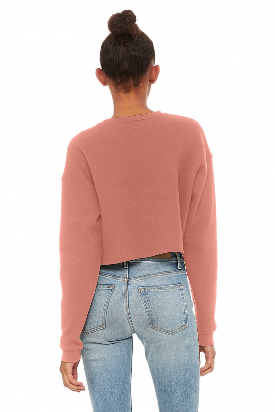 Bauchfrei Sweatshirt original crops TOP CROP Damen Sweater kurz gschnitten S M L XL Friday Club v Farben