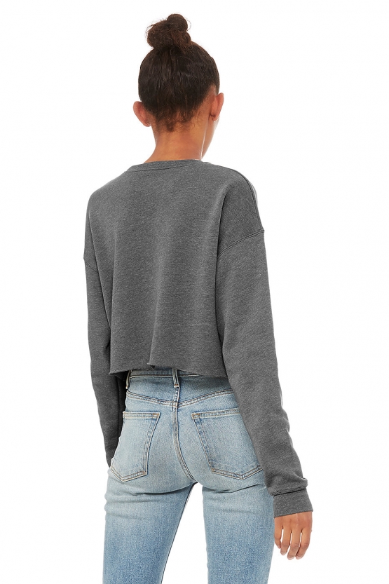 Bauchfrei Sweatshirt original crops TOP CROP Damen Sweater kurz gschnitten S M L XL Friday Club v Farben