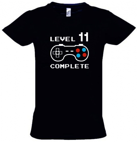 LEVEL 11 complete T-Shirt oder Hoodie Sweatshirt für Kinder 11 Jahre Geburtstag Geschenk Gamer Konsole Gr. 152 164 cm oder Herren XS S M