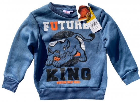 König der Löwen Sweatshirt  Kinder 3 4 6 8 Jahre 98 104 110 116 128 cm grau oder blau